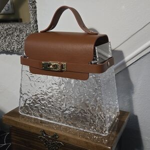 Clear Acrylic Kelly Purse Shaped Storage Box
